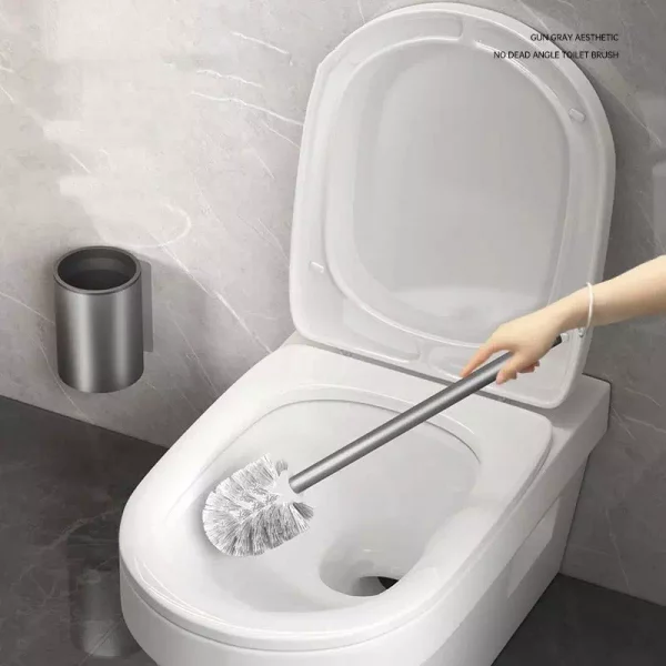 Brosse WC en Aluminium Nettoyage Haute Precision et Style Epure pour Salle de Bain