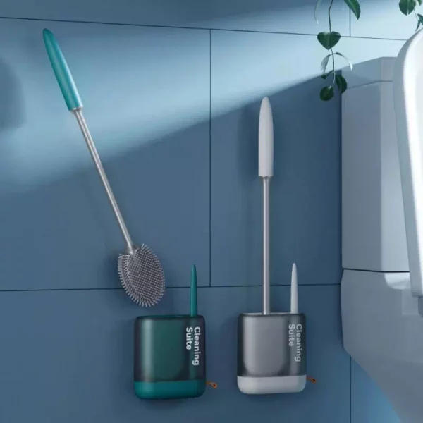 Brosse WC en Silicone 2 en 1 Hygiene Optimale et Design Moderne Salle de Bain
