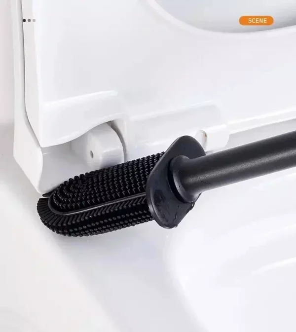 Brosse de Toilette en Silicone Innovation Hygiene pour Toilettes Eclatantes