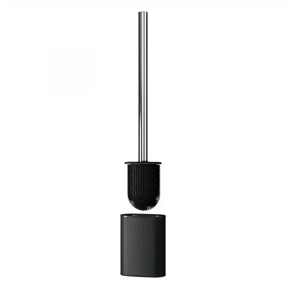 Brosse de Toilette en Silicone Manche Amovible metal