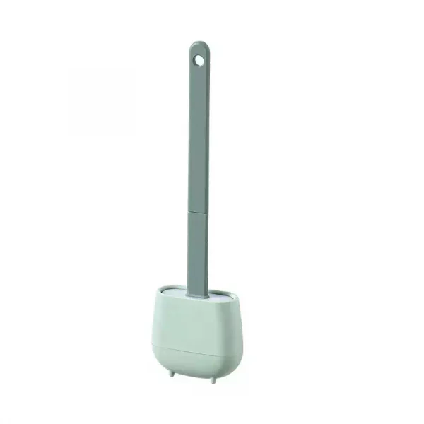 Brosse de toilette en Silicone a tete plate verte claire