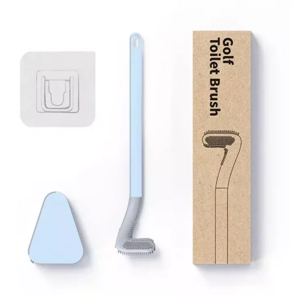 Brosse de toilette en Silicone de Golf bleu