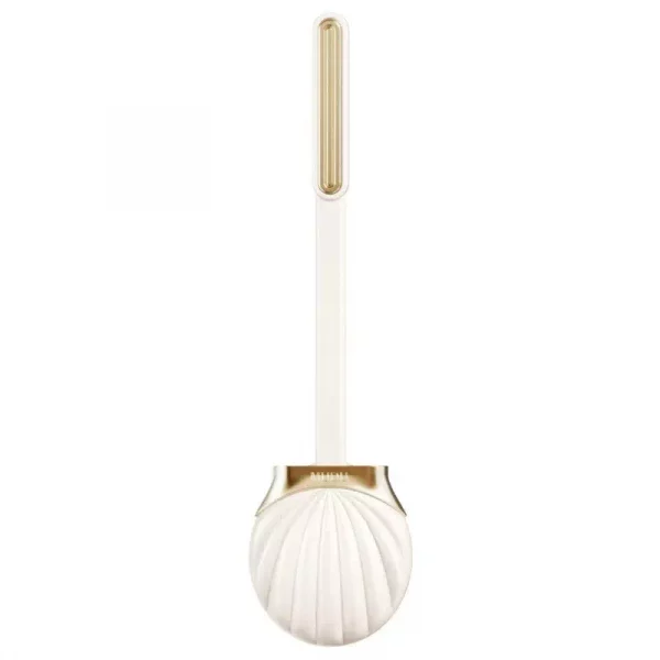 Brosse de toilette en silicone coquillage blanc