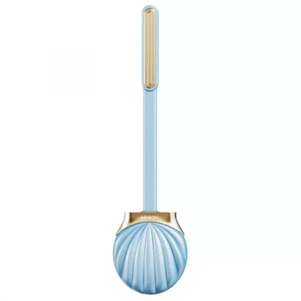 Brosse de toilette en silicone coquillage bleu